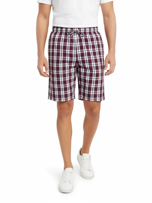 Mens_Cotton_Checkered_Plus_Size_Shorts_with_Elastic