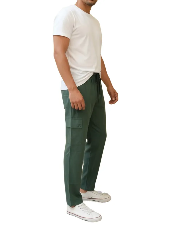 Mens_Solid_Cotton_Linen_Plus_Size_Cargo_Pyjama_|Loungewear_Sleepwear_Travel_Wear_Cargo_Pyjama