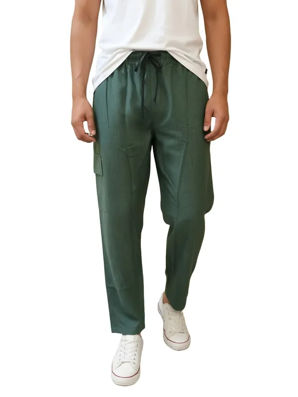 Mens_Solid_Cotton_Linen_Plus_Size_Cargo_Pyjama_|Loungewear_Sleepwear_Travel_Wear_Cargo_Pyjama