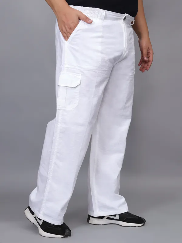 Mens_Solid_Cotton_Linen_Plus_Size_Cargo_Pyjama_|Loungewear_Sleepwear_Travel_Wear_Cargo_Pyjama
