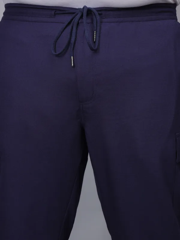 Mens_Solid_Cotton_Linen_Plus_Size_Cargo_Pyjama_|Loungewear_Sleepwear_Travel_Wear_Cargo_Pyjama