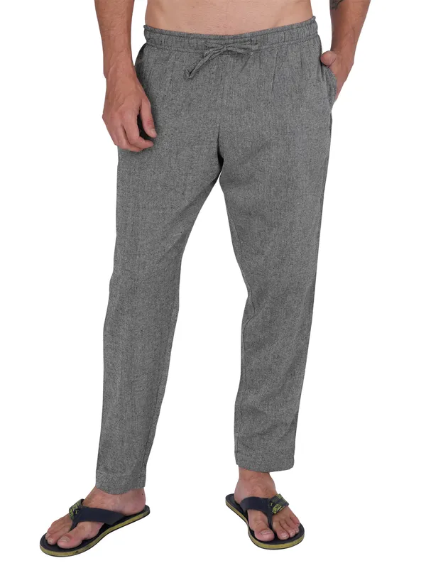 Grey_Denim_Plus_Size_Cotton_Casual_Lightweight_Solid_Pyjama_Beach_Pants_Elastic_Waist_Pyjama_For_Men