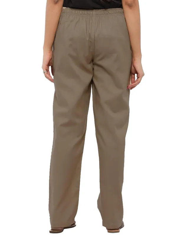 Brown_Plus_Size_Cotton_Linen_Solid_Lounge_Bottom_Pant_Pyjamas_For_Women