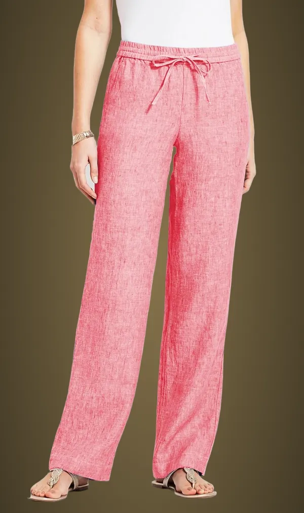 Pink_Chambray_Cotton_Solid_Lounge_Bottom_Pant_Pyjamas_For_Women