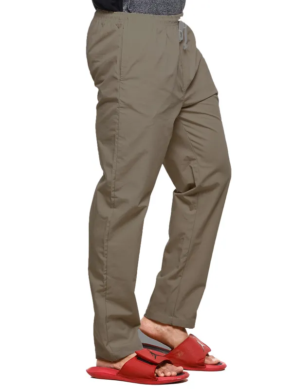 Brown_Plus_Size_Cotton_Casual_Lightweight_Solid_Pyjama_Beach_Pants_Elastic_Waist_Pyjama_For_Men