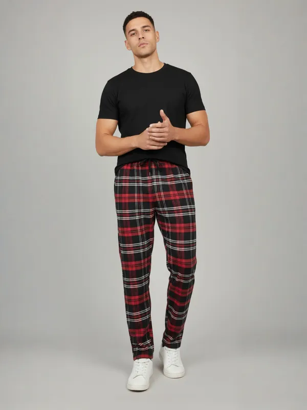 Red_&_Black_Mens_Cotton_Checkered_Plus_Size_Pyjama