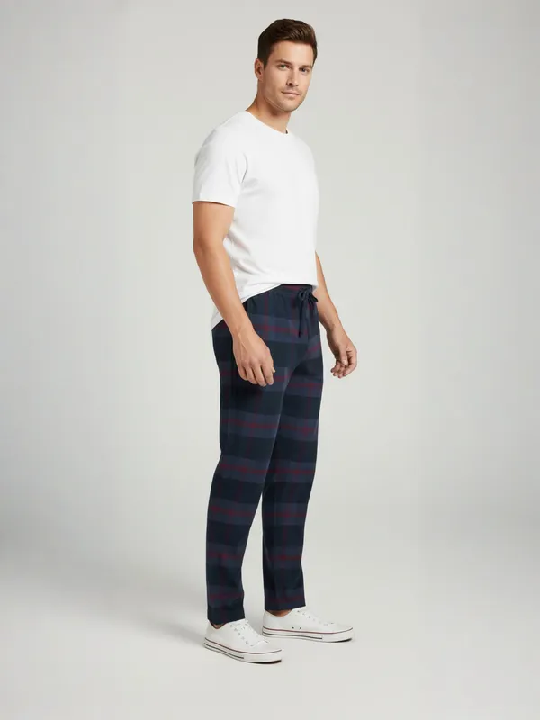 Blue_Mens_Cotton_Checkered_Plus_Size_Pyjama