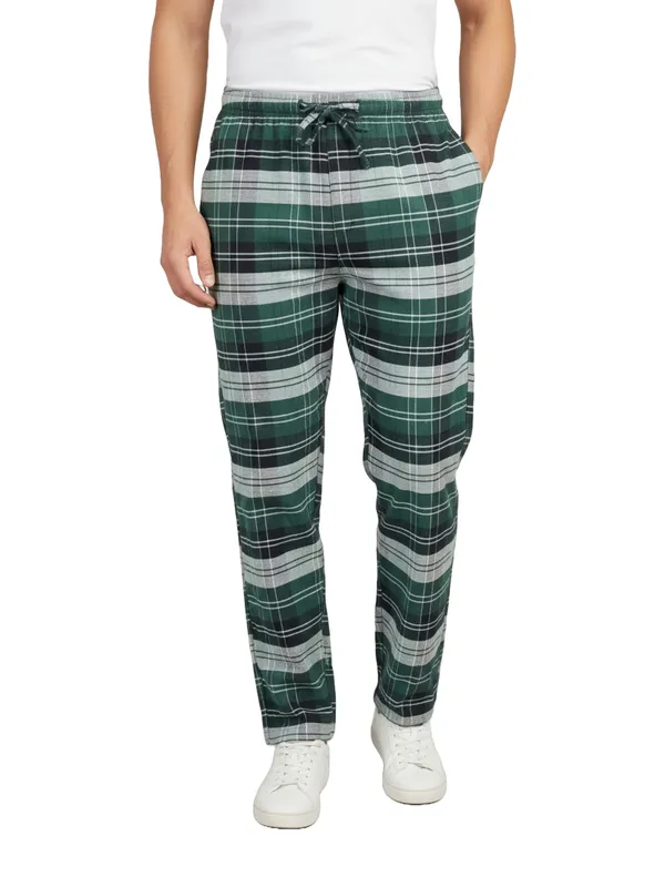 Green_&_White_Mens_Cotton_Checkered_Plus_Size_Pyjama