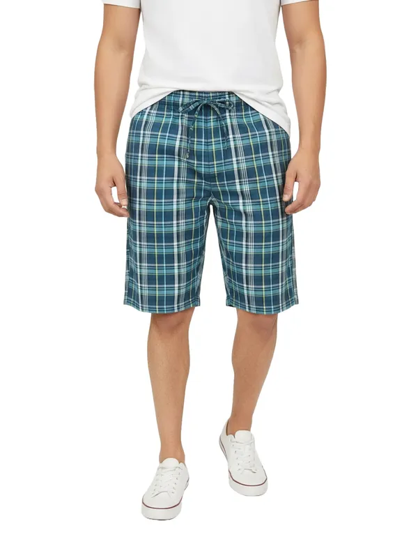 Mens_Cotton_Checkered_Plus_Size_Shorts_with_Elastic