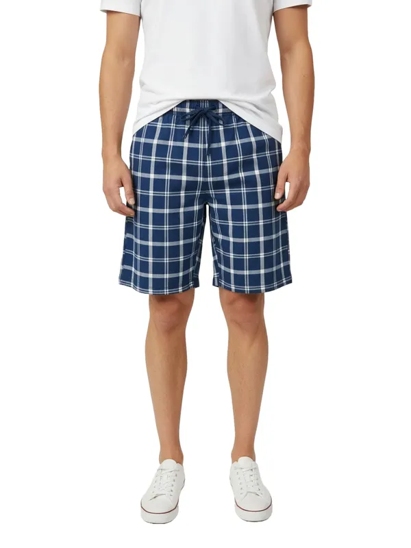 Mens_Cotton_Checkered_Plus_Size_Shorts_with_Elastic