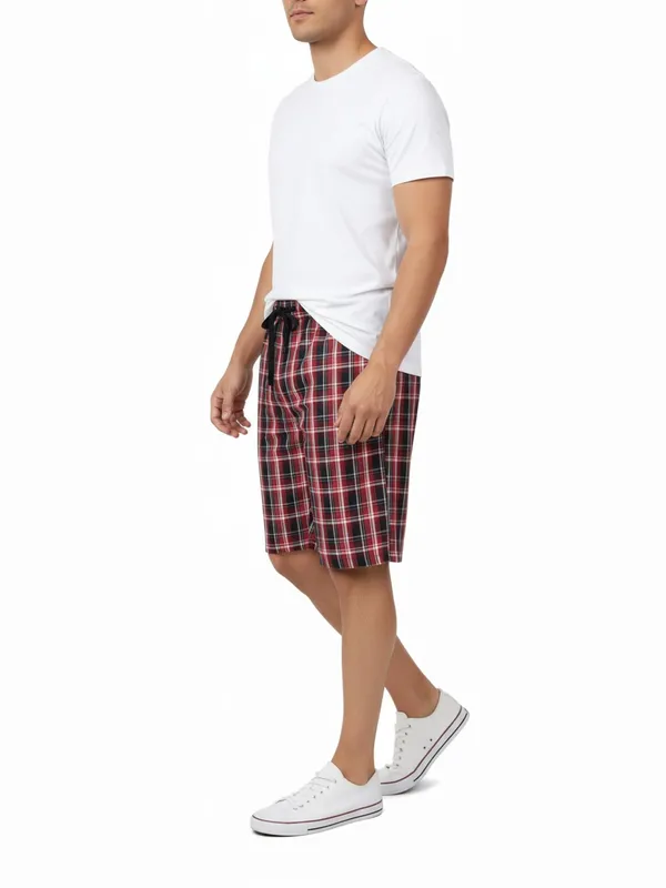 Mens_Cotton_Checkered_Plus_Size_Shorts_with_Elastic