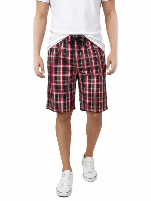 Mens_Cotton_Checkered_Plus_Size_Shorts_with_Elastic