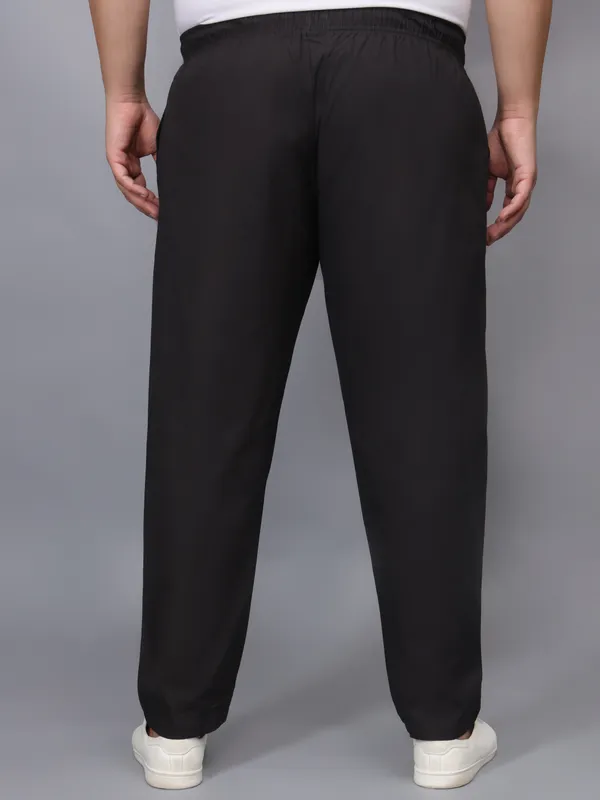 Black_Plus_Size_Cotton_Casual_Lightweight_Solid_Pyjama_Beach_Pants_Elastic_Waist_Pyjama_For_Men