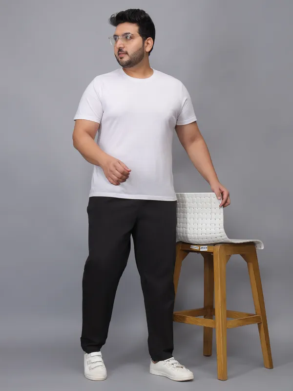 Black_Plus_Size_Cotton_Casual_Lightweight_Solid_Pyjama_Beach_Pants_Elastic_Waist_Pyjama_For_Men