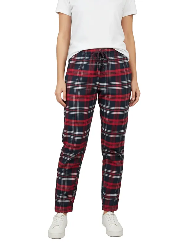 Red_&_Blue_Womens_Cotton_Checkered_Plus_Size_Pyjama