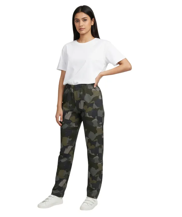 Camo_Print_Womens_Cotton_Checkered_Plus_Size_Pyjama