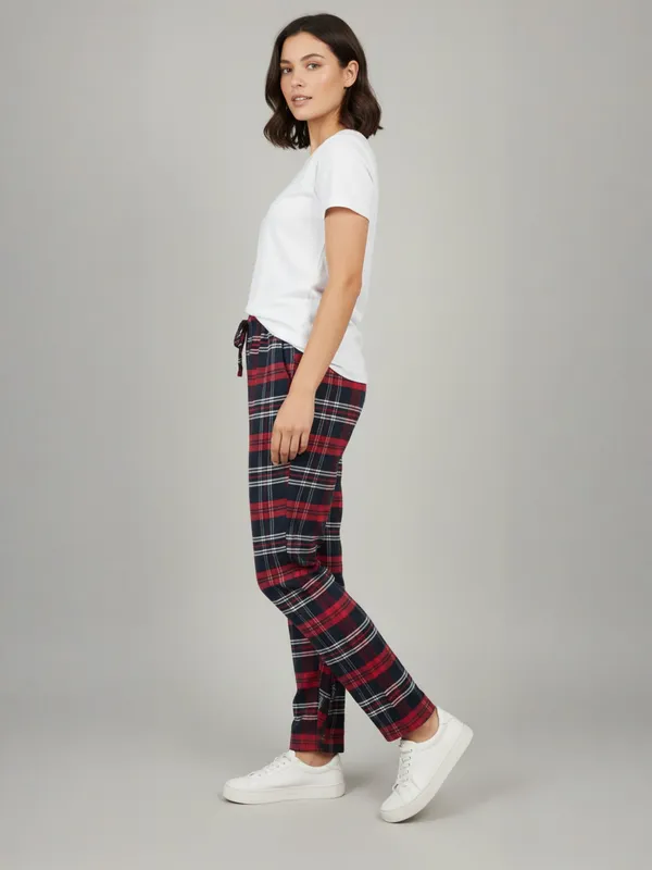 Red_&_Blue_Womens_Cotton_Checkered_Plus_Size_Pyjama