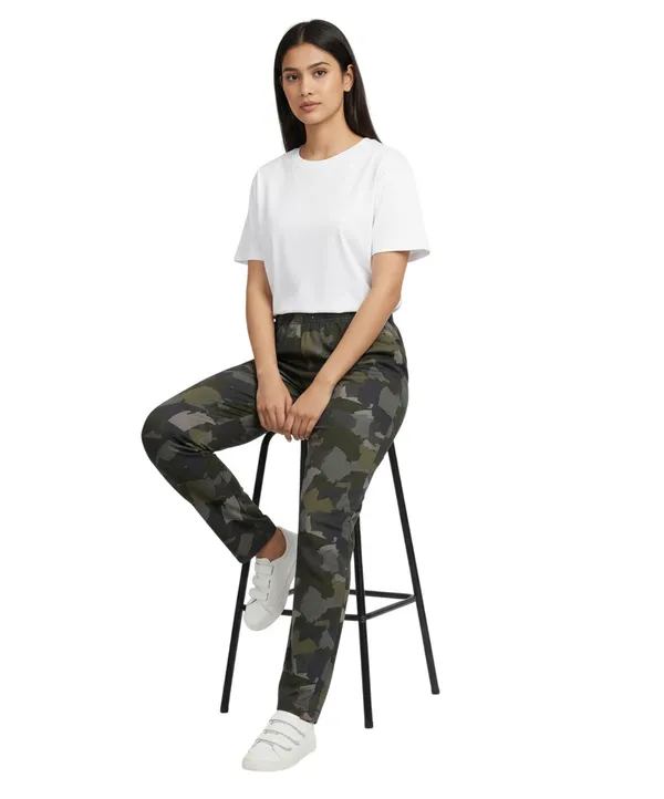 Camo_Print_Womens_Cotton_Checkered_Plus_Size_Pyjama