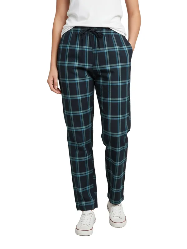 Blue_&_Green_Womens_Cotton_Checkered_Plus_Size_Pyjama