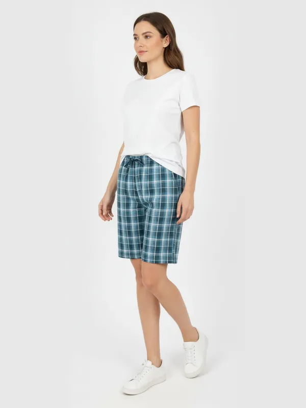 Women's_Cotton_Checkered_Shorts_??High_Waist_Lounge_Shorts_with_Pockets_|_Regular_&_Plus_Sizes