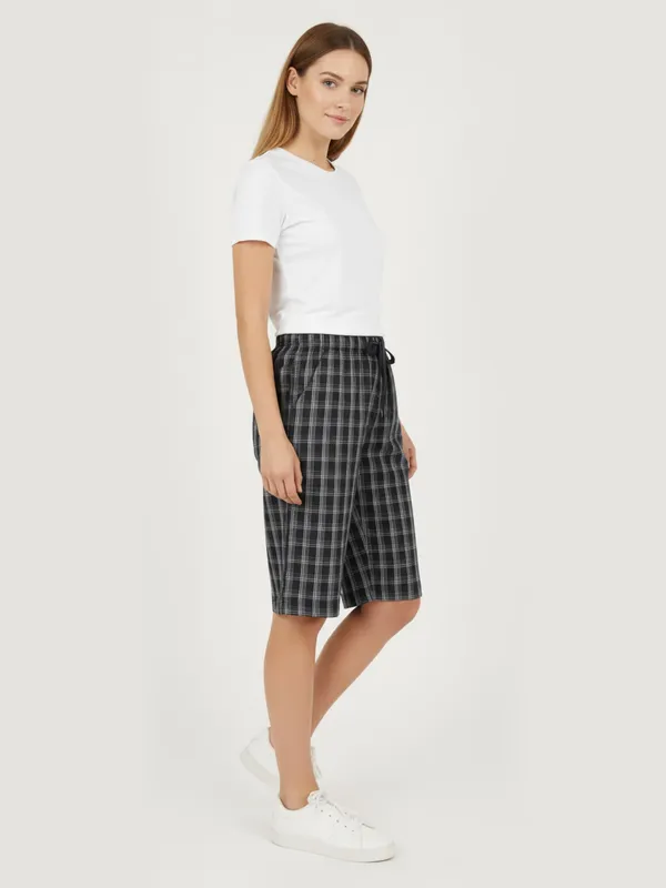 Women's_Cotton_Checkered_Shorts_??High_Waist_Lounge_Shorts_with_Pockets_|_Regular_&_Plus_Sizes