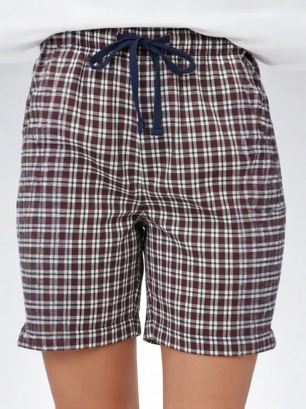 Women's_Cotton_Checkered_Shorts_??High_Waist_Lounge_Shorts_with_Pockets_|_Regular_&_Plus_Sizes