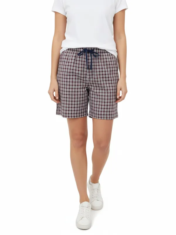 Women's_Cotton_Checkered_Shorts_??High_Waist_Lounge_Shorts_with_Pockets_|_Regular_&_Plus_Sizes