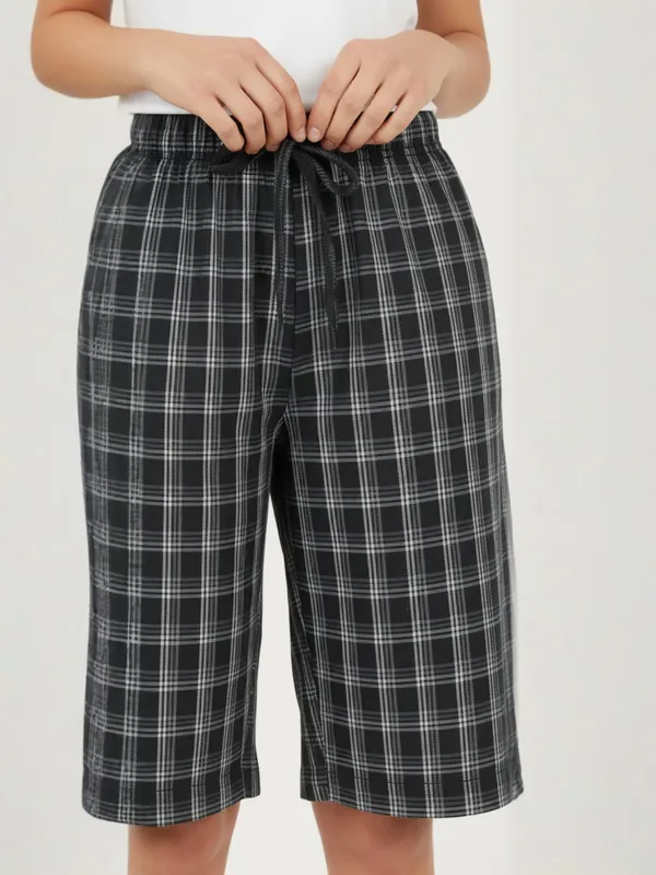 Women's_Cotton_Checkered_Shorts_??High_Waist_Lounge_Shorts_with_Pockets_|_Regular_&_Plus_Sizes