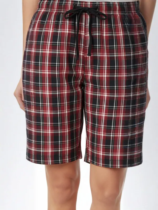 Women's_Cotton_Checkered_Shorts_??High_Waist_Lounge_Shorts_with_Pockets_|_Regular_&_Plus_Sizes