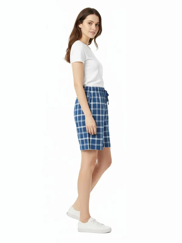 Women's_Cotton_Checkered_Shorts_??High_Waist_Lounge_Shorts_with_Pockets_|_Regular_&_Plus_Sizes