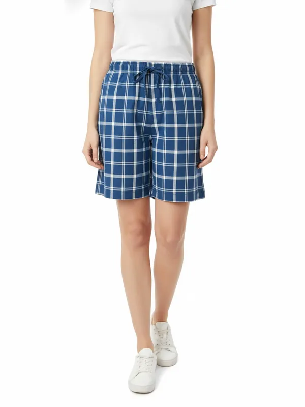 Women's_Cotton_Checkered_Shorts_??High_Waist_Lounge_Shorts_with_Pockets_|_Regular_&_Plus_Sizes