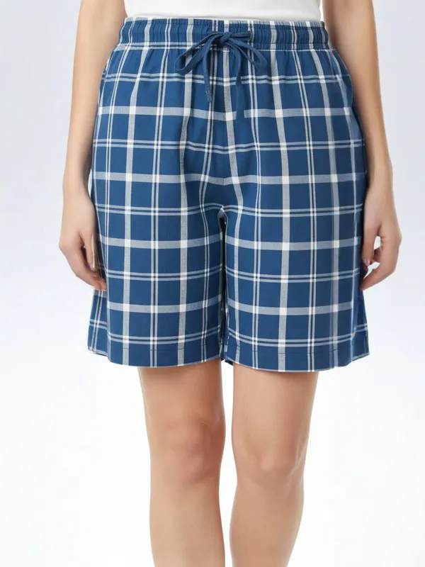 Women's_Cotton_Checkered_Shorts_??High_Waist_Lounge_Shorts_with_Pockets_|_Regular_&_Plus_Sizes