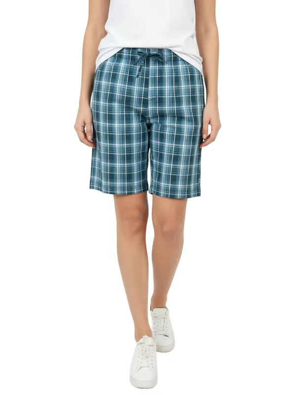 Women's_Cotton_Checkered_Shorts_??High_Waist_Lounge_Shorts_with_Pockets_|_Regular_&_Plus_Sizes