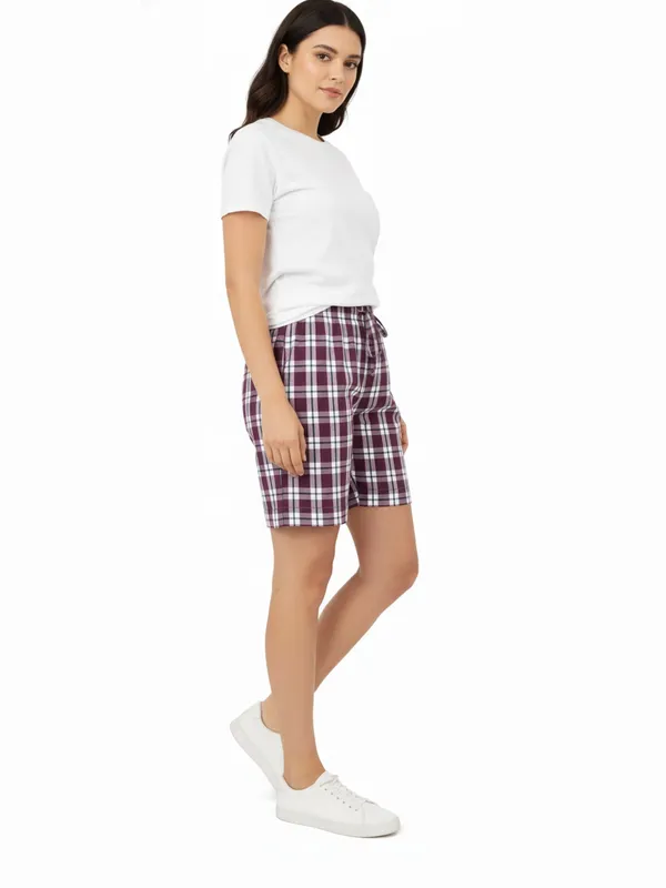 Women's_Cotton_Checkered_Shorts_??High_Waist_Lounge_Shorts_with_Pockets_|_Regular_&_Plus_Sizes