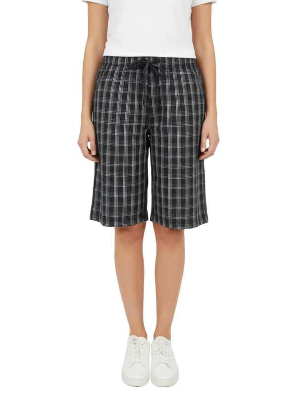 Women's_Cotton_Checkered_Shorts_??High_Waist_Lounge_Shorts_with_Pockets_|_Regular_&_Plus_Sizes