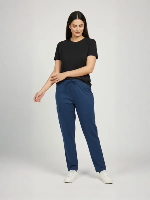 Navy_Blue_Womens_Solid_Cotton_Linen_Plus_Size_Cargo_Pyjama_|_Loungewear_Sleepwear_Travel_Wear_Cargo_Pyjama