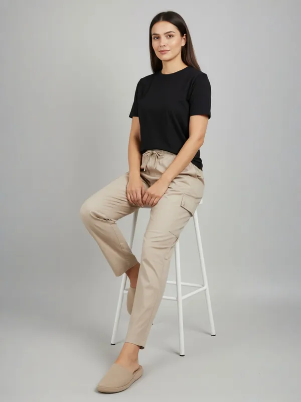 Beige_Womens_Solid_Cotton_Linen_Plus_Size_Cargo_Pyjama_|_Loungewear_Sleepwear_Travel_Wear_Cargo_Pyjama_Search_Or_Ask