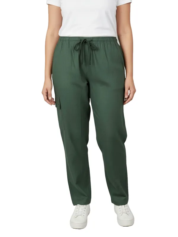 Green_Womens_Solid_Cotton_Linen_Plus_Size_Cargo_Pyjama_|_Loungewear_Sleepwear_Travel_Wear_Cargo_Pyjama