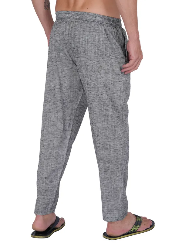 Grey_Chambray_Plus_Size_Cotton_Casual_Beach_Pants_Elastic_Waist_Pyjama_For_Men