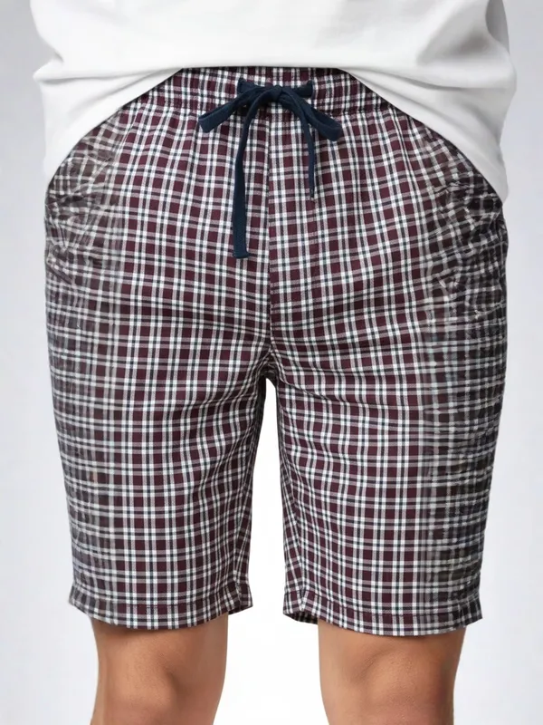 mens_Cotton_Checkered_Plus_Size_Shorts_with_Elastic