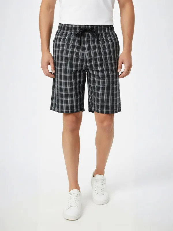 mens_Cotton_Checkered_Plus_Size_Shorts_with_Elastic
