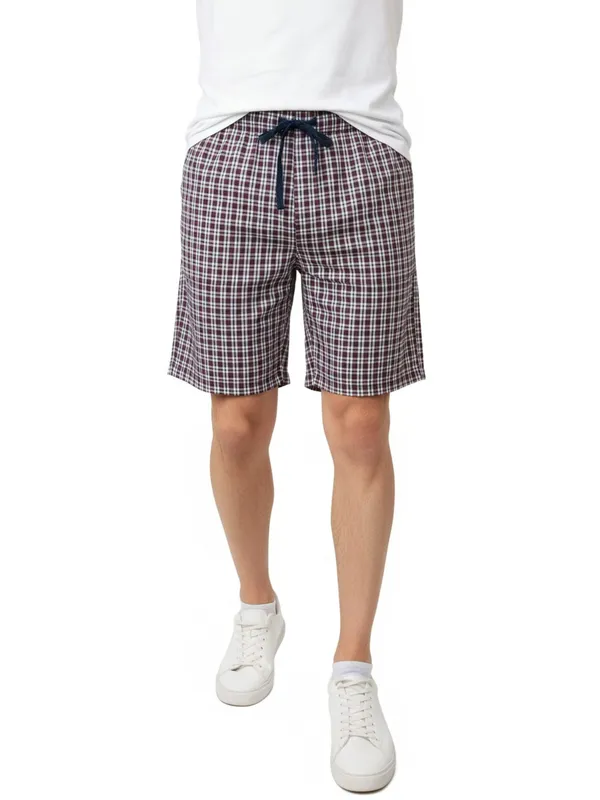 mens_Cotton_Checkered_Plus_Size_Shorts_with_Elastic