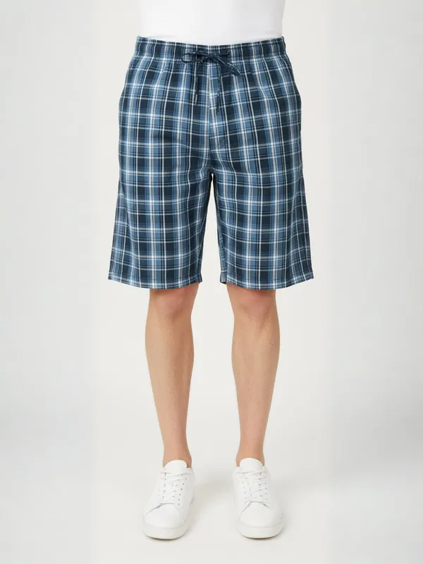 mens_Cotton_Checkered_Plus_Size_Shorts_with_Elastic