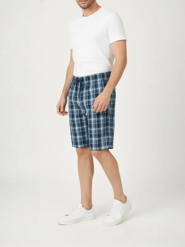mens_Cotton_Checkered_Plus_Size_Shorts_with_Elastic