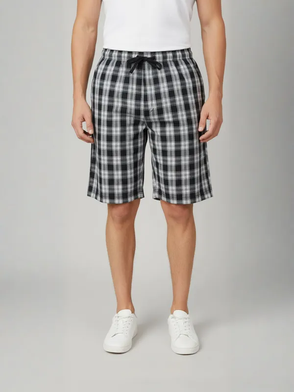 mens_Cotton_Checkered_Plus_Size_Shorts_with_Elastic