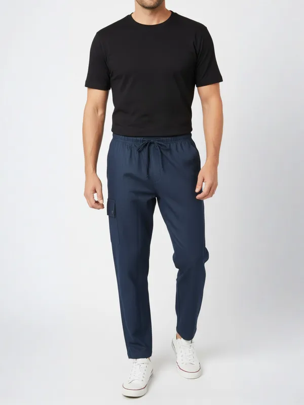 mens_Solid_Cotton_Linen_Plus_Size_Cargo_Pyjama_|Loungewear_Sleepwear_Travel_Wear_Cargo_Pyjama