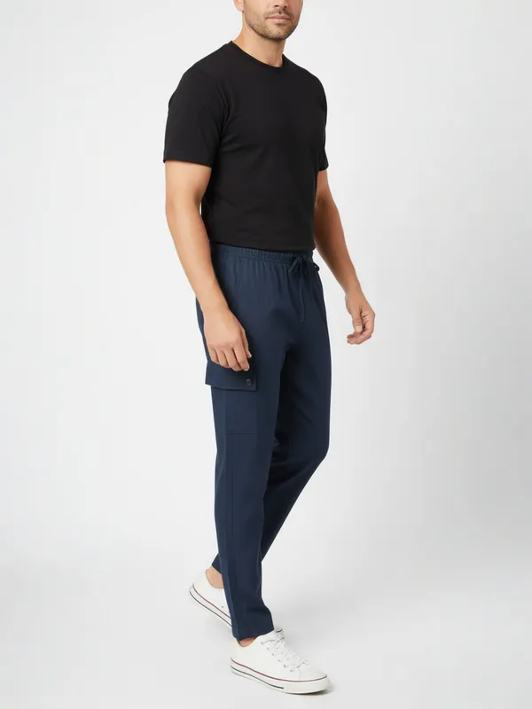 mens_Solid_Cotton_Linen_Plus_Size_Cargo_Pyjama_|Loungewear_Sleepwear_Travel_Wear_Cargo_Pyjama