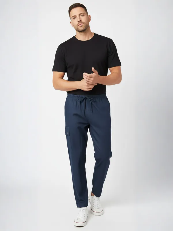 mens_Solid_Cotton_Linen_Plus_Size_Cargo_Pyjama_|Loungewear_Sleepwear_Travel_Wear_Cargo_Pyjama