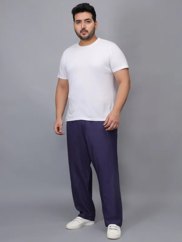 Navy_Plus_Size_Cotton_Casual_Lightweight_Solid_Pyjama_Beach_Pants_Elastic_Waist_Pyjama_For_Men