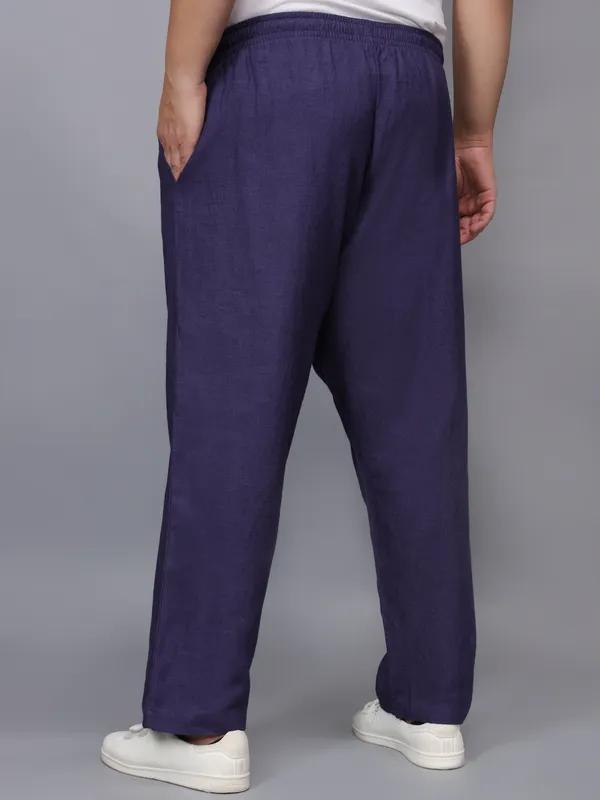 Navy_Plus_Size_Cotton_Casual_Lightweight_Solid_Pyjama_Beach_Pants_Elastic_Waist_Pyjama_For_Men